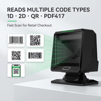 Escáner de Código de Barras de Escritorio A65 2D, Lector de Códigos QR de Alta Velocidad y Manos Libres para Centros de Clasificación y Distribución