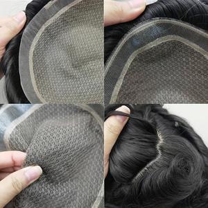 Prothèse capillaire pour hommes en cheveux naturels, entièrement tissée à la main, modèle M-lace & I Lace, populaire pour le commerce électronique transfrontalier, toupet de remplacement capillaire, modèle CC89 - Product Image 2