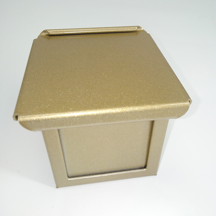 Stampo per Pane Quadrato Mini Antiaderente in Alluminio 6cm con Coperchio per Torte e Toast