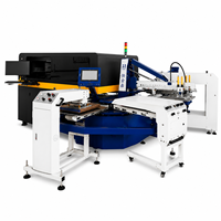 Nouvelle machine d'impression numérique multi-couleurs à grande vitesse pour t-shirts, carrousel automatique ovale à 6 stations pour imprimantes de cartes/étiquettes