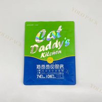 Sachets personnalisables réutilisables en PE pour friandises pour chats, chiens, poissons, oiseaux, aliments pour animaux de compagnie, avec fermeture éclair, taille/couleur personnalisées, 100 pièces