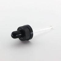 Bon 18/400 20/400 Pipettes en verre compte-gouttes noires à l'épreuve des enfants compte-gouttes CRC pour bouteilles Boston