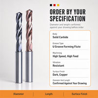 Forets à rainure en U en carbure monobloc pour usinage CNC à grande vitesse et à alimentation rapide, résistants aux vibrations, vente en gros et approvisionnement en vrac