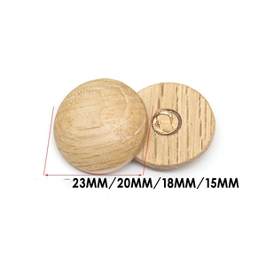 Đa lỗ sổ lưu niệm bằng gỗ hình cầu hình dạng kim loại nút gỗ vít phích cắm nút gỗ nút cho hàng thủ công quần áo - Product Image 2