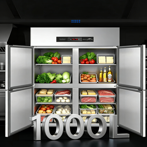 Rebirth Stainless Steel Vertical Double Door Commercial Refrigerator & <b>Freezer</b> With Air Cooling Energy Efficient RVE, RVF, RVD S - Product Image 4