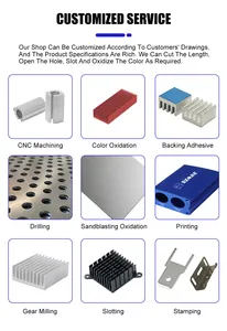 ผู้ผลิตกําหนดเอง CNC 6063 โปรไฟล์โลหะผสม CPU LED อลูมิเนียมอัดระบายความร้อน