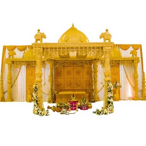 Ensemble de Mandap pour Cérémonie de Mariage Tamillienne, Fabricant de Mandap de Mariage Indien, Dernier Modèle de Mandap de Mariage en Fibre Sculptée à Vendre - Product Image 1