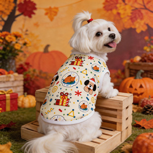 Ropa para perros pequeños, chaleco de verano para perros Teddy Bear, ropa multicolor antidesprendible para mascotas de Acción de Gracias - Product Image 4