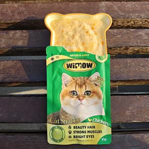 Friandises humides à lécher pour chats, best-seller, haute qualité, riches en protéines, biologiques, au saumon, au thon et au poulet, en bandes, pour la vente en gros - Product Image 4