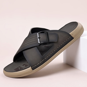 Men's Summer Outdoor Open <b>Toe</b> Platform Slip on Synthetic Anti-Slip Breathable Casual Slippers for Daily Wear - Product Image 6