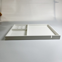 Plateaux en cuir PU personnalisables, boîtes de rangement en cuir de luxe ; plateaux pour chambre d'hôtel ; plateaux pour machine à café.