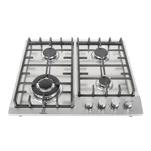 Wholesale Heavy Top Tempered Glass Kitchen Built-In 5 Burner Integrated Stove Cooktop Gas Hob From China Supplier Price Black