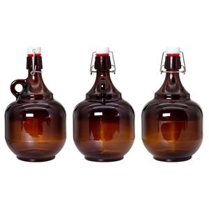 Botella de Vino de Vidrio Ámbar Reutilizable a Precio de Fábrica, 1L <span class=keywords><strong>2L</strong></span>, para Envasado de Cerveza, <span class=keywords><strong>Whisky</strong></span>, Kombucha y Bebidas - Product Image 5