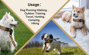 頑丈な4～6フィートの引っ張り防止犬用リード、タクティカルバンジー、ポリエステル製ソリッドナイロンロープ、パッド入りゴム、アルミ製カーシートベルトバックル - Product Image 6