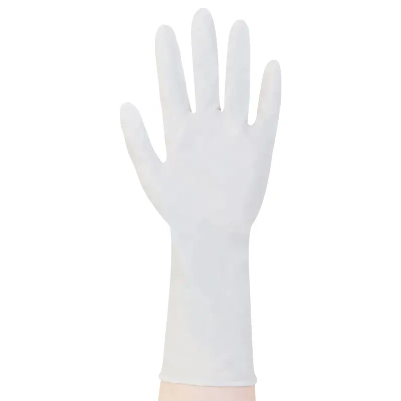 Guantes de nitrilo Bluesail, guantes impermeables antiquímicos, guantes desechables de nitrilo largos blancos sin polvo, caja de 100 Uds. Para uso médico