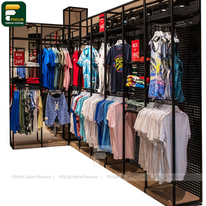 ชั้นวางเสื้อผ้าแบบหลายโซนสำหรับจัดแสดงสินค้าในร้านค้าปลีก - Product Image 1