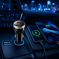 Chargeur de voiture OEM personnalisé, mini 51W PD30W QC18W, double port, charge rapide, fabricant en gros, chargeur de voiture type C