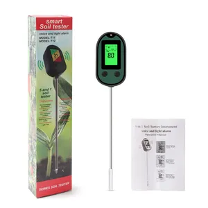 Digital Soil meter with Audible Alarm Display Colour Alert 5 in 1Soil Sunlight & Moisture &Temperature ph Tester for Garden ,