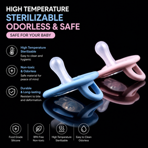 Sucette pour bébé TOPIN sans BPA, en <span class=keywords><strong>silicone</strong></span> de qualité alimentaire, douce comme un sein, transparente SBP-D005 pour nouveau-nés et nourrissons - Product Image 4