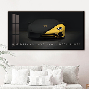 Lamborghini Big Dreams Motivational Wall Art Office living room Decor Canvas Print Print inspirational wall art and painting - Product Image 3