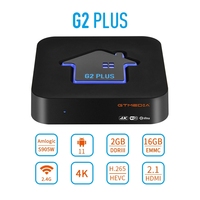 GTMEDIA 4K UHD G2 PLUS Android 11 TV BOX Amlogic 905W2 Quad Core 2GB 16GB 2.4G WIFI Lecteur multimédia Netflix Décodeur pour IPTV