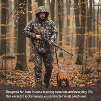 Chaqueta de caza con forro polar táctico impermeable con capucha abrigo al aire libre silencioso ciervo caza Parka Upland Camo chaquetas de caza