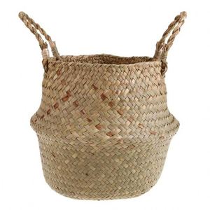 工場直売麦わらバスケットタイラタンシーグラス織りバターキッズボックスハンパーコットンロープガールズ - Product Image 2