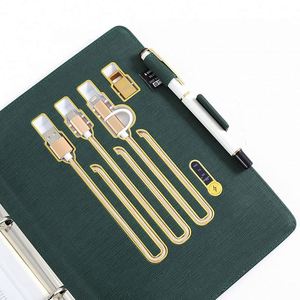 Custom Travelers Leather A5 Loose-<b>Leaf</b> Magnetic Notebook Digital Charger Power Bank Diary Planner - Product Image 4
