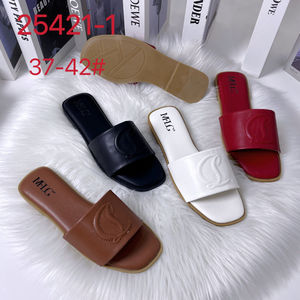 ZAR Verano Nueva Moda Europea y Americana Simple <span class=keywords><strong>D</strong></span>-hebilla Zapatillas planas zapatillas para zapatos de Dama - Product Image 2