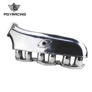 Collecteur d'admission en aluminium poli Poyracing 90 mm pour Toyota Supra 1JZGTE 1JZ JZ30 Turbo - Product Image 1