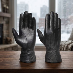 Guantes Deportivos Térmicos para Mujer, Accesorios de Moda al por Mayor, Negros Simples, para Fitness, Conducir al Aire Libre, Invierno, Algodón/Poliéster/Spandex - Product Image 4