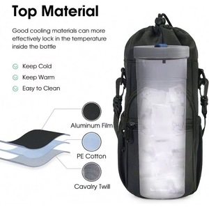 Porta Botellas de Agua con Correa, Muestra Gratis, para Botellas de 32oz y 40oz, Bolsa Aislante con Bolsillo para Teléfono - Product Image 5