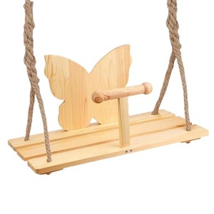 Columpio de mariposa de madera para uso en interiores y exteriores con cuerda y kit de accesorios - Product Image 5
