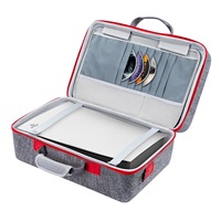 Grand étui de voyage en nylon pour manette PS5 Pro Sac de transport rigide simple à fermeture éclair pour rangement d'accessoires de jeu Housse de protection