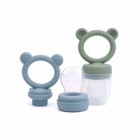 Nouveau produit : Sucette d'alimentation pour bébé en silicone en forme d'ours, jouet de dentition pour nourrisson