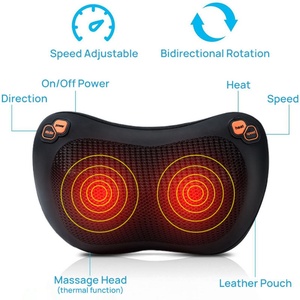 Rechargeable Shiatsu <b>Back</b> and Neck Massager Rechargeable 3D Kneading Deep Tissue Massage Pillow with Heat - Product Image 2