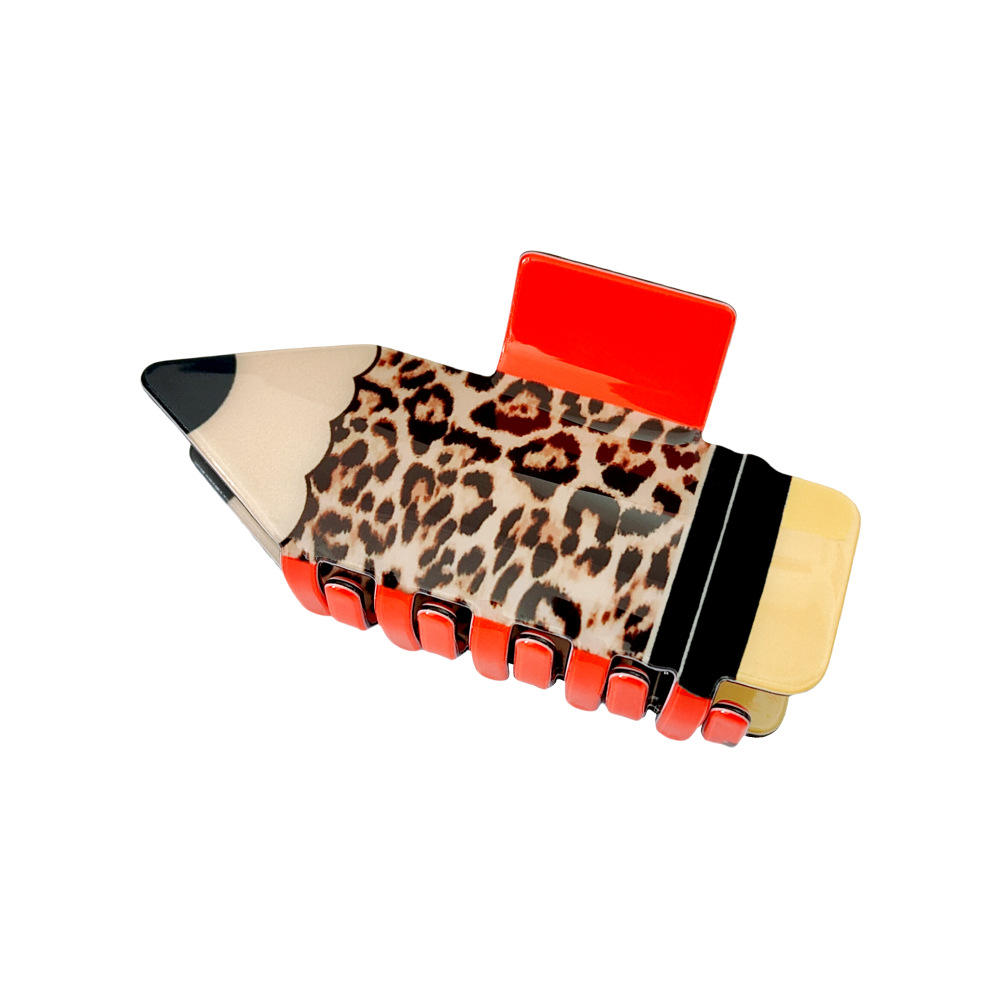 6# red leopard pencil