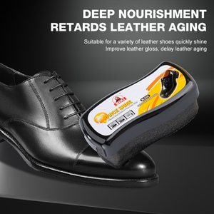 Crème à Cirer les <span class=keywords><strong>Chaussures</strong></span> 2-en-1 NOUVEAUTÉ, Motif Crème, Rénovation de Couleur OEM, <span class=keywords><strong>Nettoyant</strong></span> Cuir Lustrant avec Éponge - Product Image 2