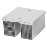 Radiateur de refroidissement en aluminium 6063 à ailettes dentelées, usiné CNC, pour convertisseur de fréquence