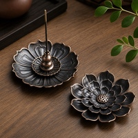 Brûleur d'encens vintage en alliage pour aromathérapie, avec un design durable fait à la main pour la décoration de la maison