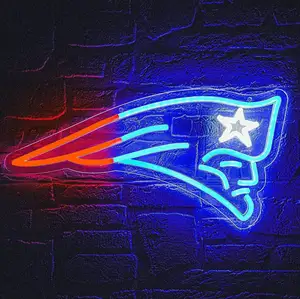 Neon Sign for Wall Decor,Neon Light for Man Cave or Garage Decor,Birthday Gifts for Men with Football or Rugby Team Logo Sign