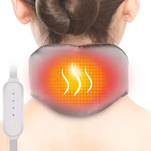 3 Heat Settings and Auto-Off USB Heated Hot Compress Neck Brace Wrap Heating Pad for Cervical Neck, Stiffness and Soreness