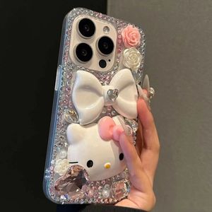 Cao cấp Rhinestone Bow Hello/Kitty trường hợp bảo vệ, thích hợp cho iPhone 15 14 13 12 11, với chức năng bảo vệ đầy đủ sang trọng - Product Image 4