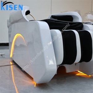 KISEN Luxury Customizable Water Therapy Shampoo <b>Bed</b> with Massage Electric Washing Hair Salon Shampoo Chairs for Barbershop - Product Image 4