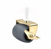 Usine de source Produits chauds Roue de roulette de lit d'or de 2 pouces avec le frein