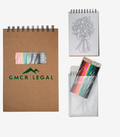 Carnets de Marketing Personnalisés avec Logo, Feuilles et Crayons de Couleur – Coffret Cadeau Promotionnel en Gros