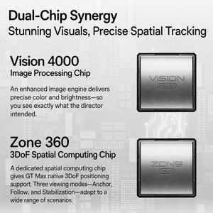 Occhiali Smart <span class=keywords><strong>AR</strong></span> RayNeo GT Max Flagship con Display HD 59FOV, Occhiali XR 3DoF Nativi, Altoparlante AI e Stabilizzazione Immagine per Film - Product Image 4