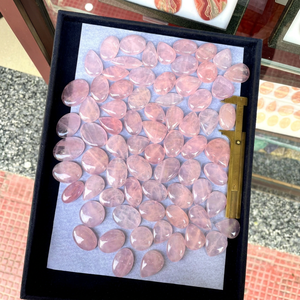 MAHNAJ GEMS Wholesale Bulk Natural Rose Quartz Gemstones Oval Cabochon Loose Stones for Jewelry From JAIPUR RAJASTHAN. - Product Image 1