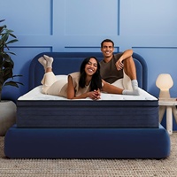 Matelas hybride de luxe King & Queen Size avec mousse à mémoire de forme et ressorts ensachés, design moderne, livré enroulé dans une boîte