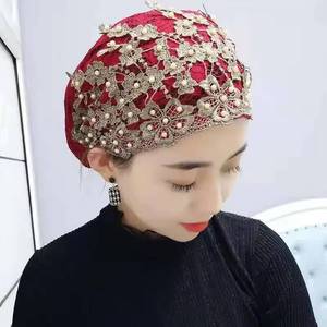 Factory <b>Direct</b> Sale New Design Islamic Scarf Embroidery <b>Beads</b> Fashion Muslim Lace Beach Summer Headscarf - Product Image 6